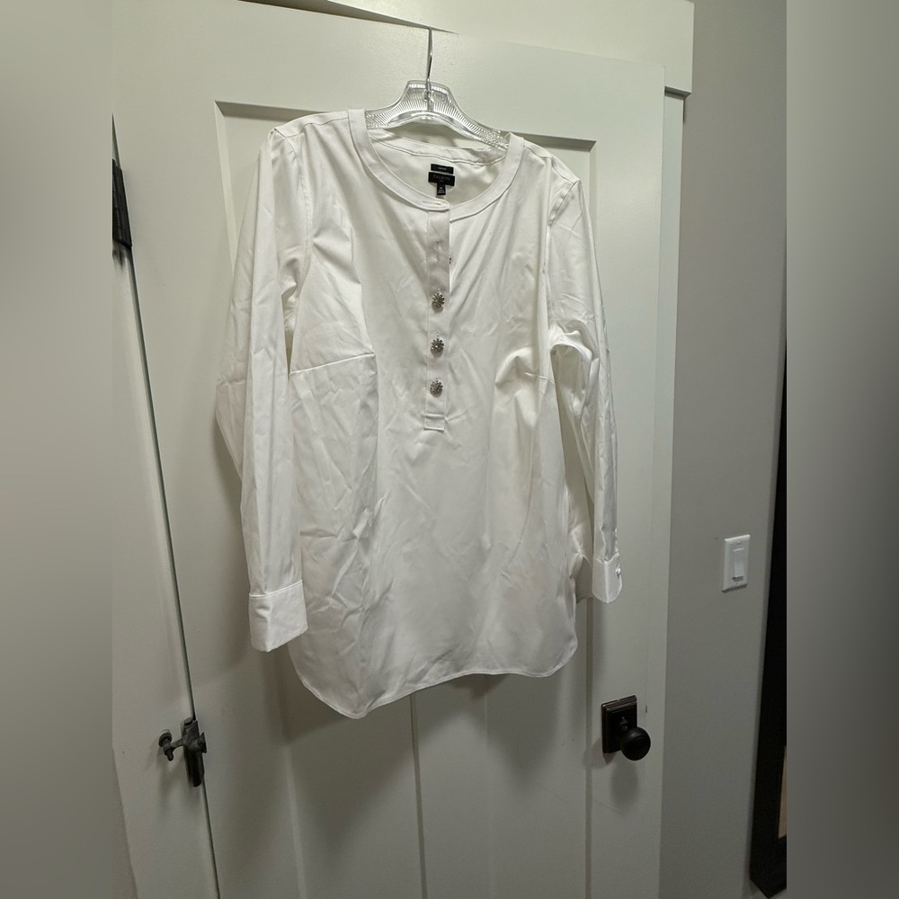 Talbots White Button-Down Women's Shirt never worn but tags are off.
